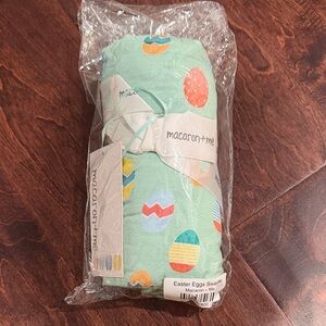 Macaron + Me Bamboo Easter Eggs Swaddle Blanket NWT